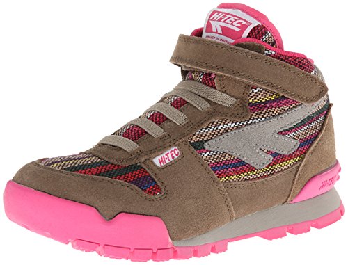 Hi-Tec Sierra Lite Wooly JR Hiking Boot (Toddler/Little Kid/Big Kid),Light Taupe/Apollo Pink,5.5 M