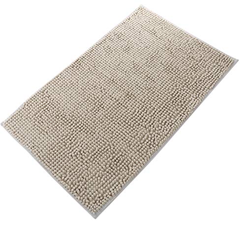 DLOPK Alfombra Antideslizante Alfombra,Tacto Suave Antideslizante Alfombrilla Microfibra Suave Antideslizante Alfombra de Ducha (Gris-Plata 50x80cm)