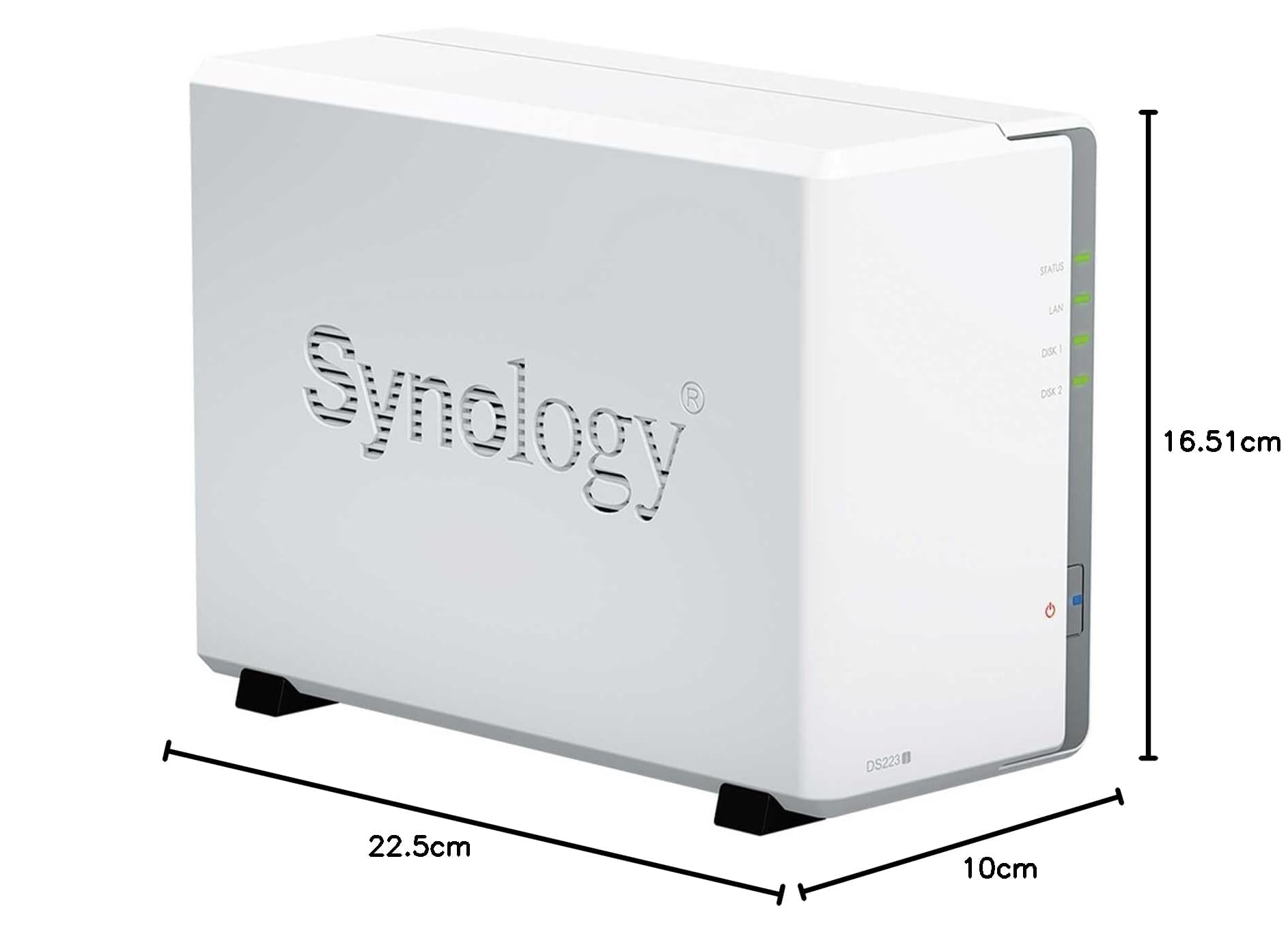 Synology DS223J NAS desktop a 2 alloggiamenti, bianco