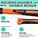 WEDO Welding Chipping Hammer with Fiberglass Handle,Non-Sparking Chipping Hammer,Slag Removal Tool,Beryllium Copper,Hammer Head 300g(11oz),Length 280mm(11