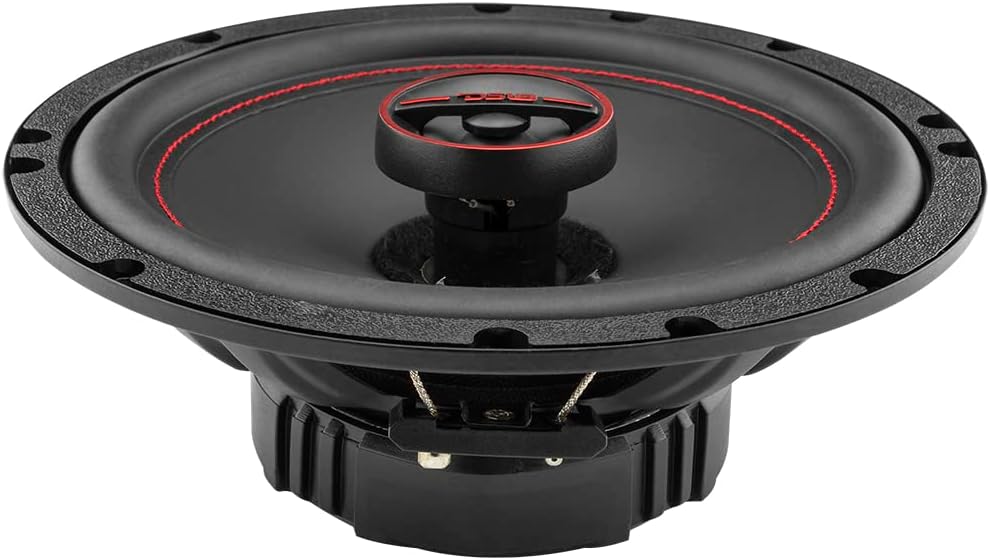 DS18 GEN-X6.5 Coaxial Speaker - 6.5", 3-Way, 165W Max, 50W RMS, Black Paper Cone, Two Mylar Dome Tweeters, 4 Ohms - Clarity Unparalled by Other Speakers in Their Class (2 Speakers)