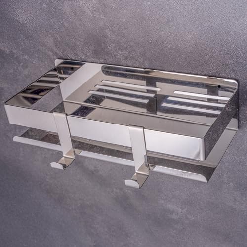 Dolvhin Duschablage ohne Bohren | Duschregal Chrom aus Edelstahl mit...