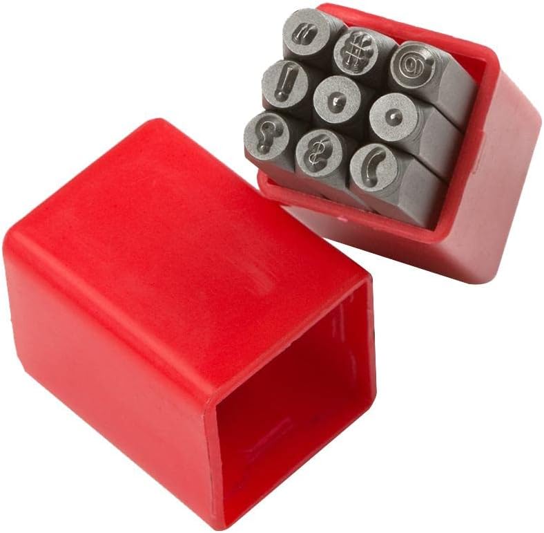 kowaku 9 Pieces 4mm Metal Stamp Set Punctuation Punch Stamping