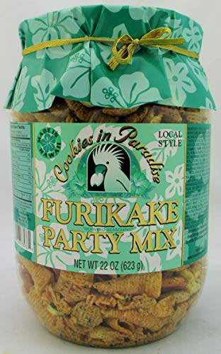 Cookies In Paradise Hawaiian Local Style Furikaka Party Mix in Family-Size 22 Oz. Container - 3 pack, 3 pack - 1.37 Pound image 2