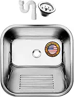 Tanque Inox American Steel 40x34 18 Litros Inox 304 + Válvula +Sifão