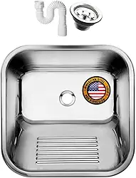 Tanque Inox American Steel 40x34 18 Litros Inox 304 + Válvula +Sifão