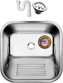 Tanque Inox American Steel 40x34 18 Litros Inox 304 + Válvula +Sifão