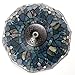WERFACTORY Tiffany Ceiling Light Fixture Sea Blue Stained Glass Dragonfly Semi Flush Mount Lamp Wide 12 Inch, Height 11 Inch S147 Series