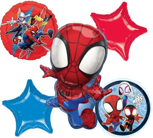 Spidey and His Amazing Friends Birthday Party Supplies Balloon Bouquet Decorations