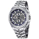 Festina Chrono Bike 2015 F16881/3 orologio al quarzo da uomo, quadrante grigio, display con cronografo e cinturino argentato in acciaio inox