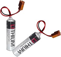 Vista 2 de (4 piezas) ER6V/3.6V 2400mAh batería de litio de repuesto con enchufe marrón para batería PLC y sistema M64