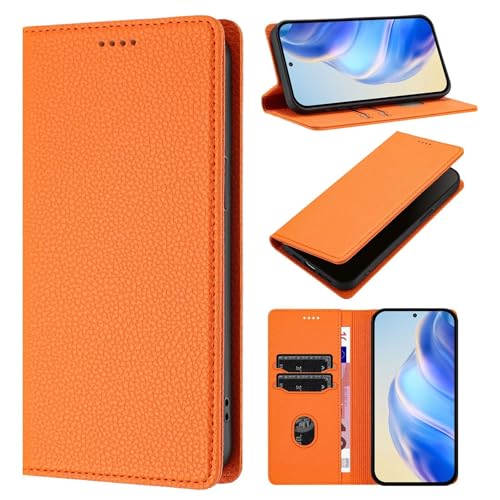 Housse iPhone 12 Mini orange portefeuille pour vos déplacements quotidiens