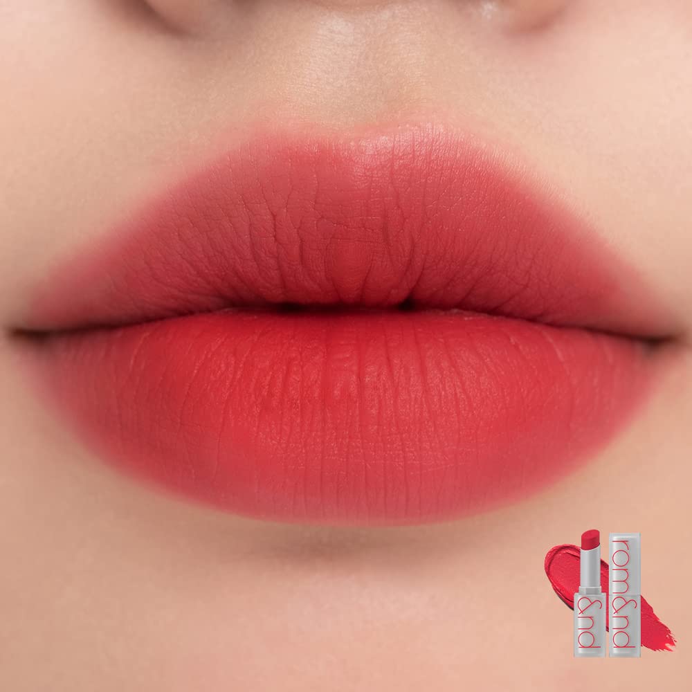 rom&nd Zero Matte Lipstick 3g, 12 SOMETHING, Intense Color, Highly Pigmented, Last All Day, Weightless, Smooth Velvet Texture, Matte Finish, Without Drying or Flaking, Ultra-Adhesive Formula