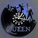 SHHAO The Queen Rock Music Band - Reloj de pared de vinilo, lámpara de noche LED, 7 colores, regalos únicos hechos a mano decoración de pared para el hogar (con luz)