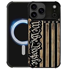 We The People USA Flag Wood grain American Flag