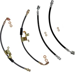 Front Left, Front Right, Rear Left, Rear Right Brake Hydraulic Hose for Cadillac Escalade ESV 2008 4 X