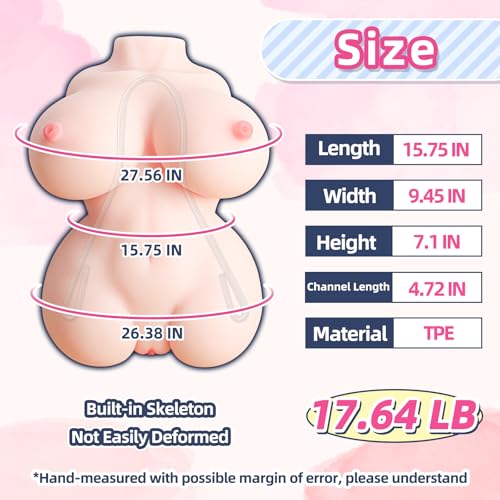 Image of 5 in 1 Sex Doll 17.64 LB Male Masturbator with Soft Masturbation 5 Channe for Men Sex Toy
