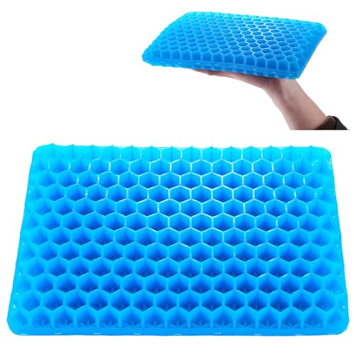 LYUANEC Gel Seat Cushion for Long Sitting - 10" x 7" x 1.4" (Mini) Gel Cushion for Kids, Pressure Relief Cushion for Chair