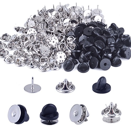 BronaGrand 100 Pieces Copper Tie Tacks Blank Pins with 100 Pieces Butterfly Clutch Pin Backs