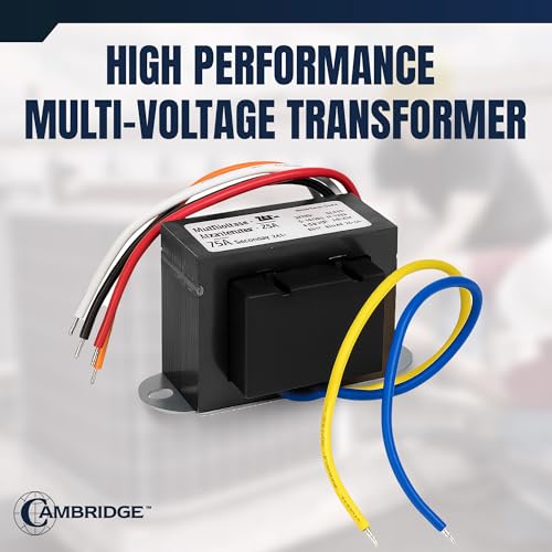 Cambridge 24V 75VA Control Transformer, 120V to 24V Multi-Tap HVAC Furnace Transformer with Foot Mount, 120V 50/60Hz by Cambridge - Image 6