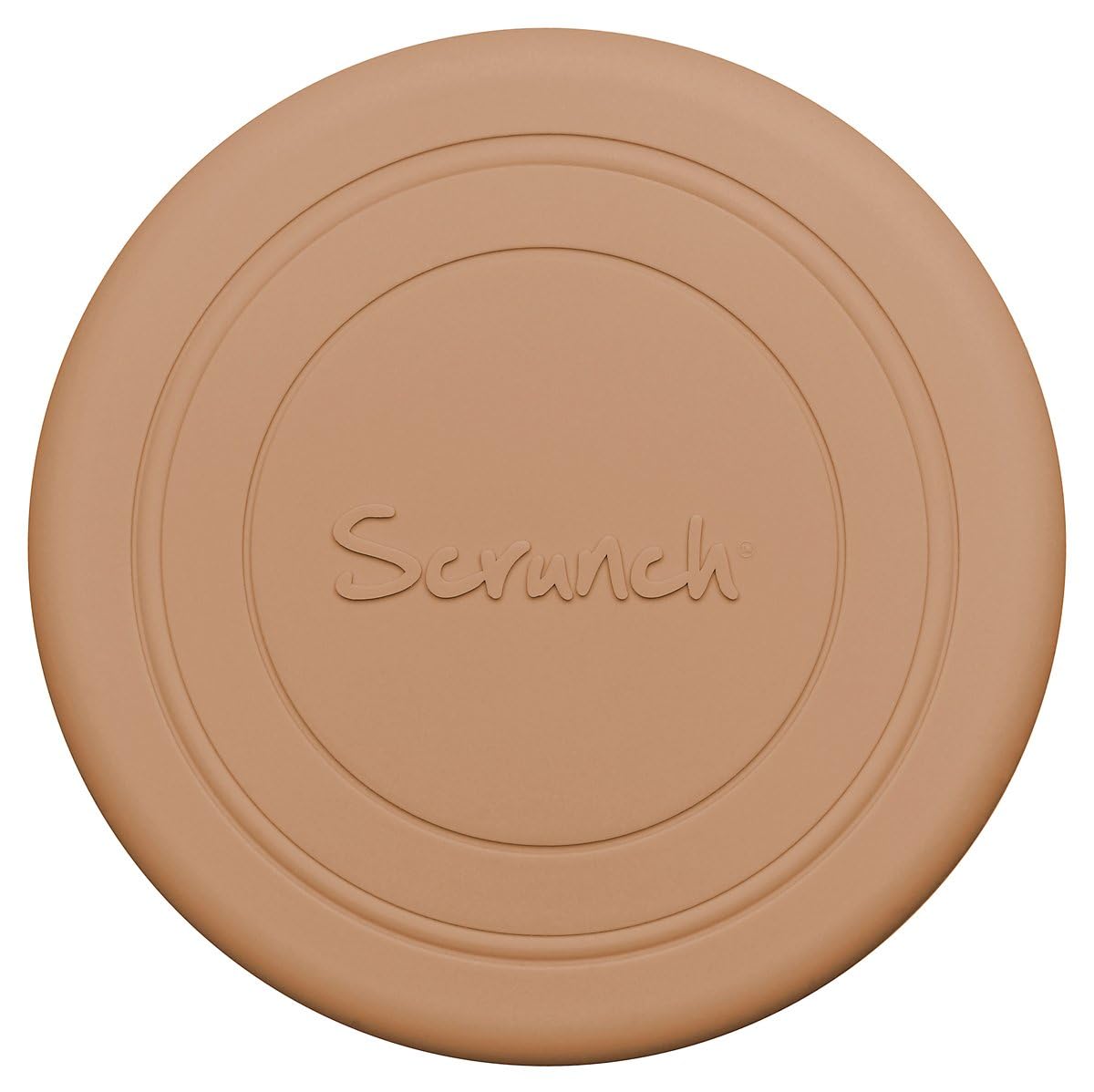 Scrunch frisbee jouet - disque pliable en silicone marron clair