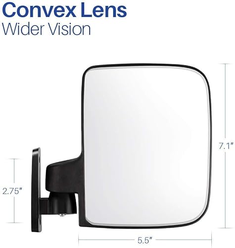 Miniatura 3 de BETOOLL HW9008 Carro de Golf Espejos Dobles Plegables Para Club Car EZGO Yamaha Star Carros de golf