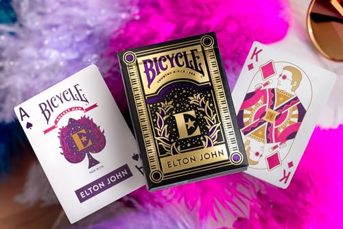 Image of Bicycle Elton John - 54 Playing Cards - Iconic Game - Magic /Magic Card, Yellow