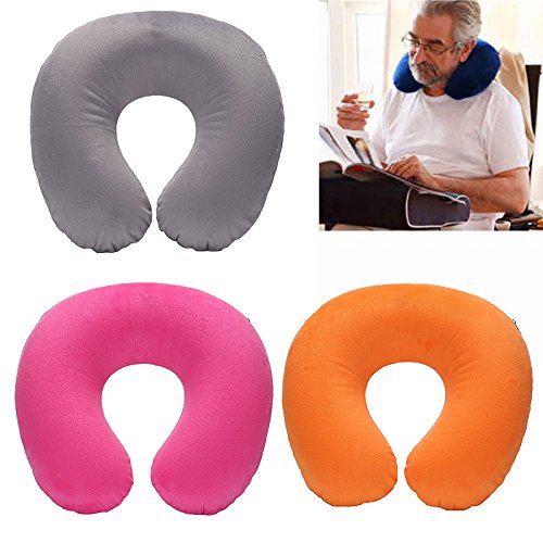 Tabanlly U-Shape Kussen, PVC Opblaasbaar Nekkussen voor Travel Neck Support Relieve - Kussensloop Vervangbaar - Image 5