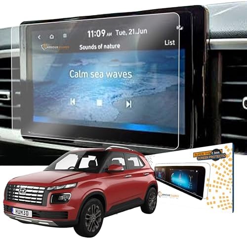 Screen Protector Compatible With HYUNDAI Venue 2023 S | S Opt | Old model Infotainment (Screen Without Bezel) | Clear | Pack of 1