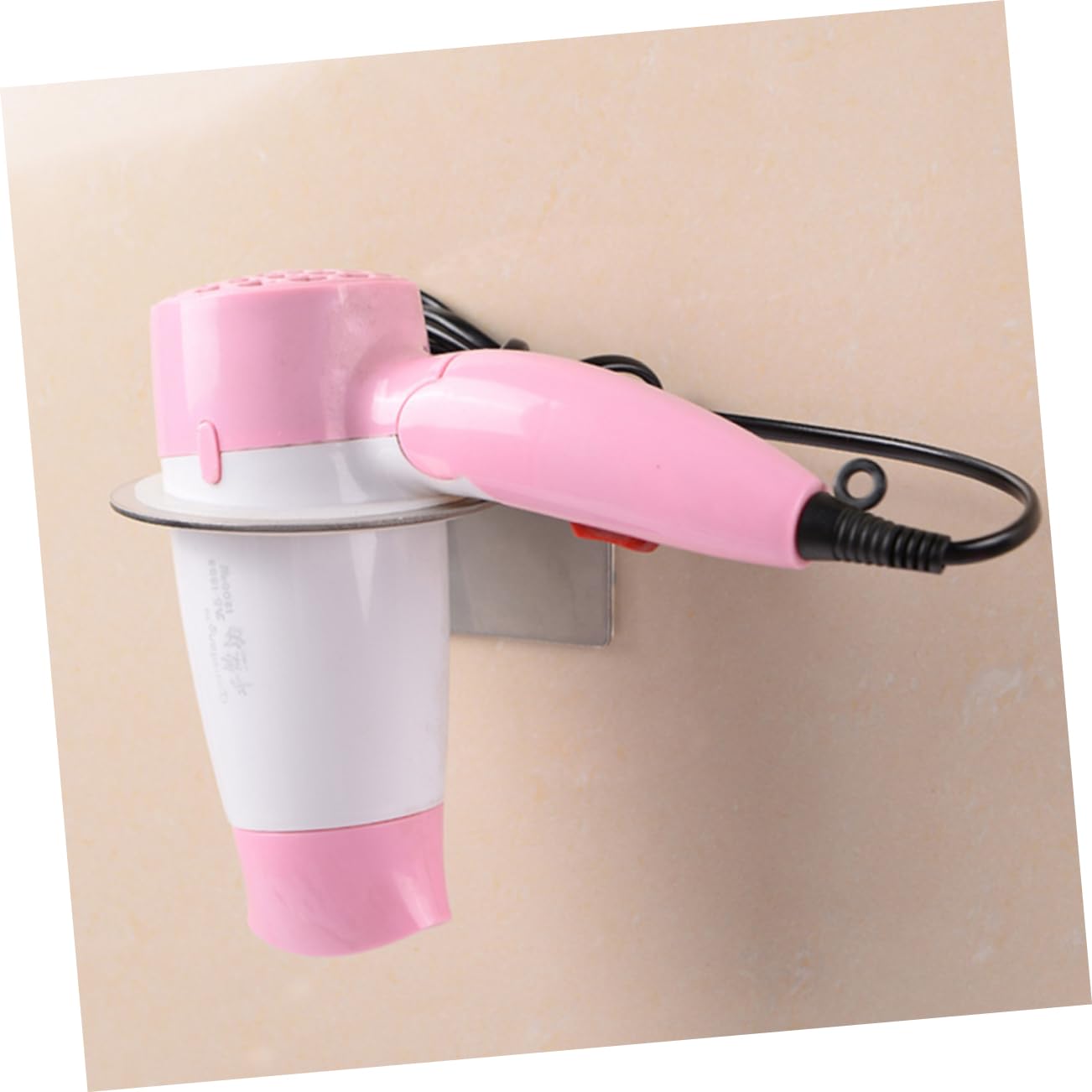 TOBBOMEY Hair Dryer -mounted 304 Stainless Steel Easy to Install Adhesive Tape for Bathroom Barbershop