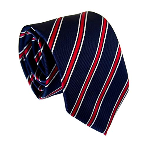 Image of Elfeves Men's Modern Striped Patterned Formal Ties College Daily Woven Neckties