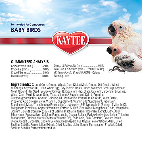 Kaytee Exact Hand Feeding Pet Bird Baby Food For Parrots, Parakeets, Lovebirds, Cockatiels, Conures, Cockatoos, And Macaws, 5 Pound #TOP6