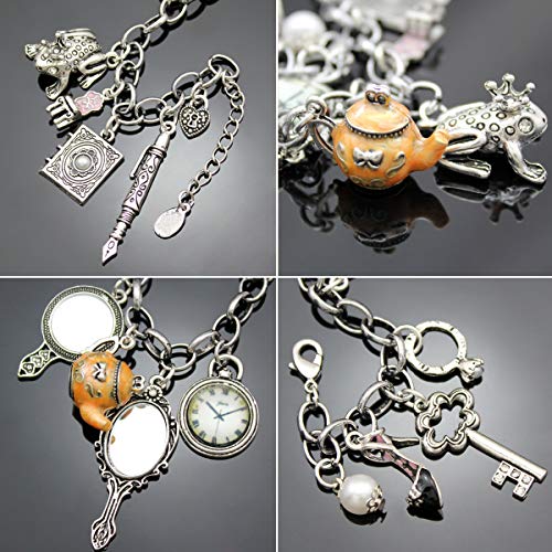 RechicGu Vintage 2pcs Fairy Tale Movie Lucky Myth Charms Friendship Cuff Bangle Bracelet Wicca Gift2