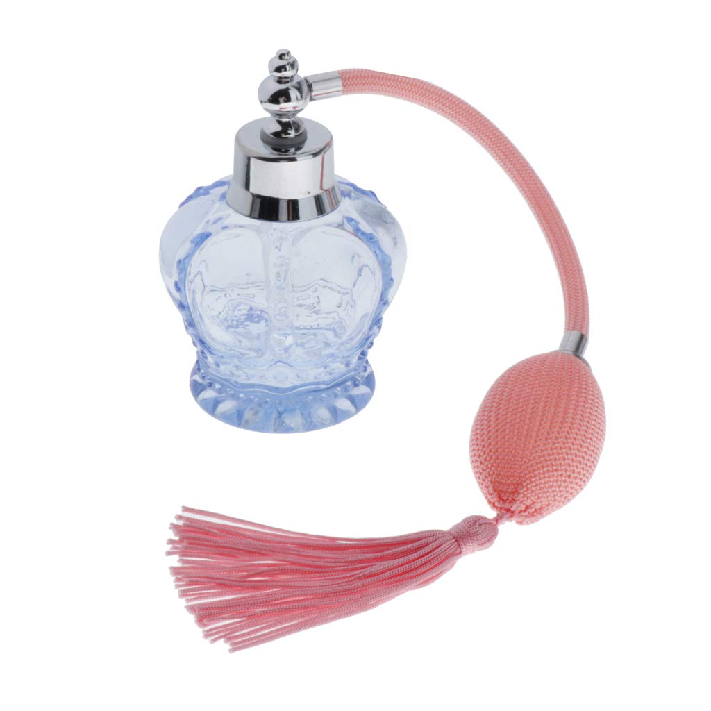 Moxic 100ml Perfume Bottle Refillable Atomizer Bottle Vintage Style w/Tassel A-Pink