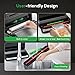 Fully Automatic Vacuum Sealer, 95Kpa Powerful Food Vacuum Sealer Machine, Auto Dry-Wet Detection | Bag Cutter | 2 Rolls Bags | Effortless Operation, Silver - Black