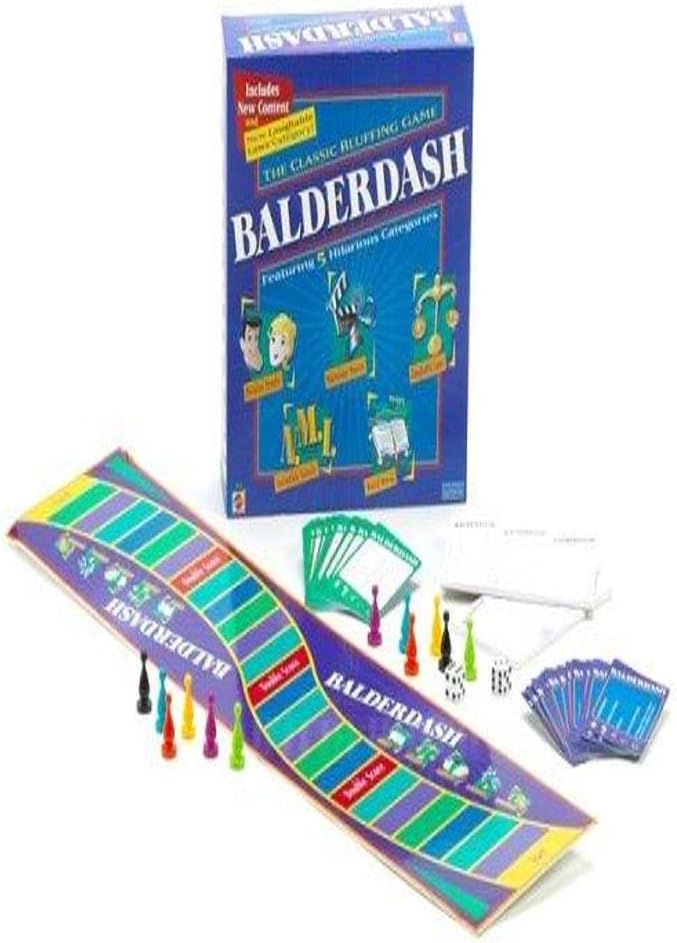 Mattel Balderdash Classic Edition Board Game for 2 or More Players, Ages 12+