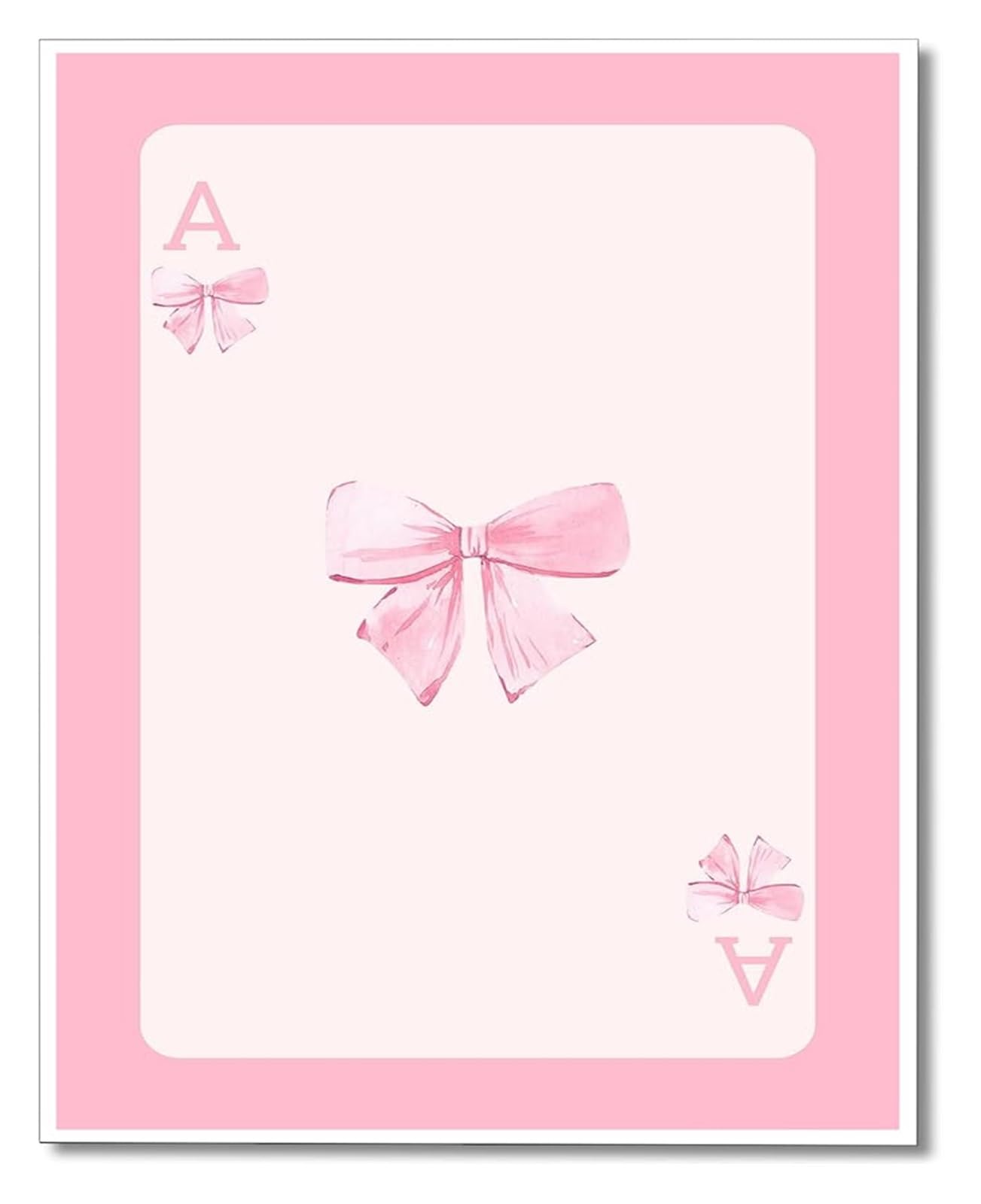 XGINERFEX Preppy Girl Room Decor Coquette Bow Canvas Print Trendy Wall-Art Aesthetic(Framed,08x12inch(20x30cm))