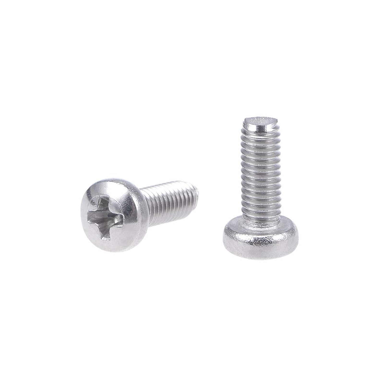 MACHSWON M3x8mm Machine Screws Pan Phillips Cross Head Screw 304 Stainless Steel Round Head Cross Screw Fasteners Bolts 30Pcs