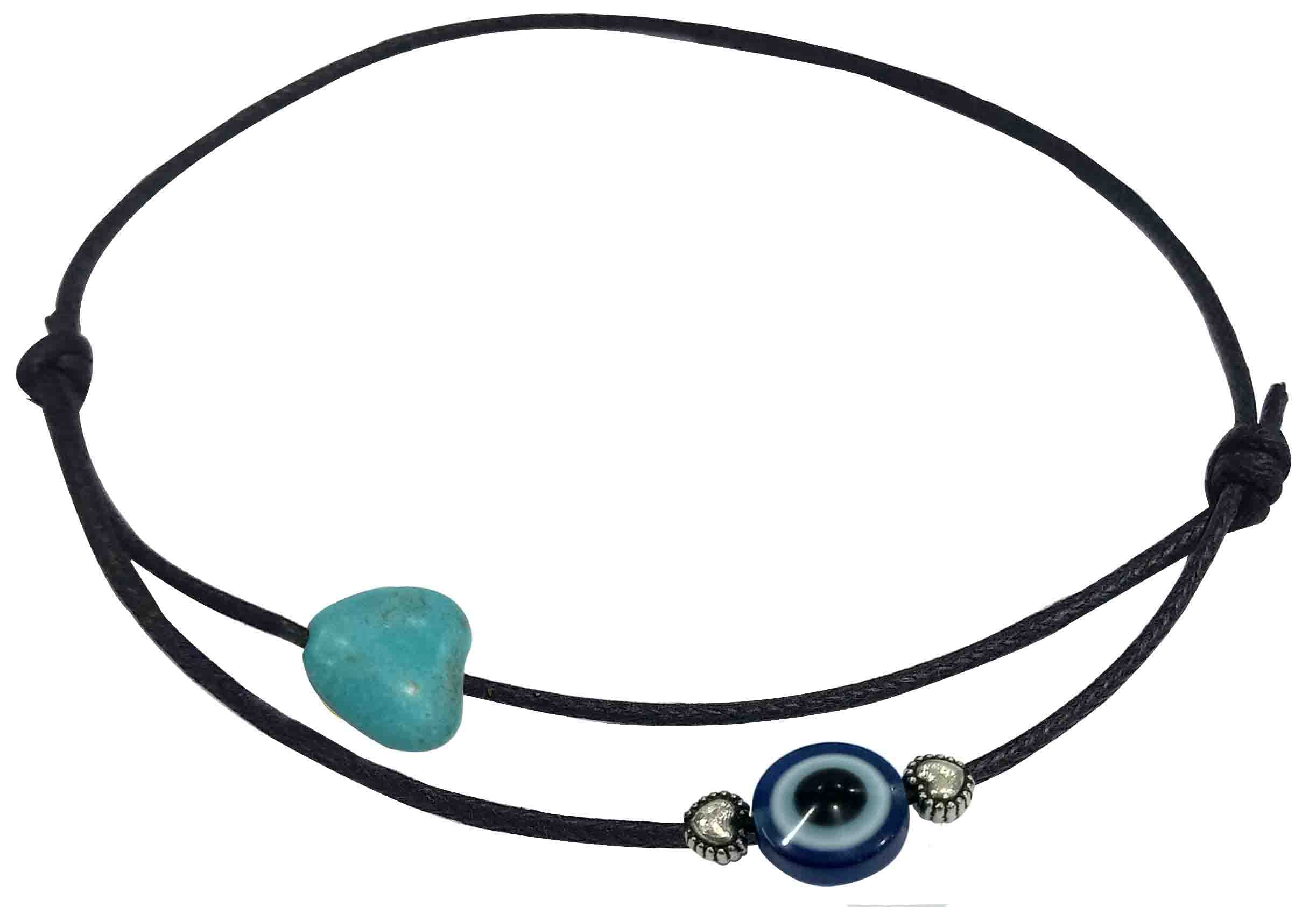 GURJARI JEWELLERS Black Thread with Heart TURQUOISE + Eviel eye oxidised Beads Anklets for Girls/nazariya anklet a456 (B0B1F4SWLH) Amazon Price History, Amazon Price Tracker