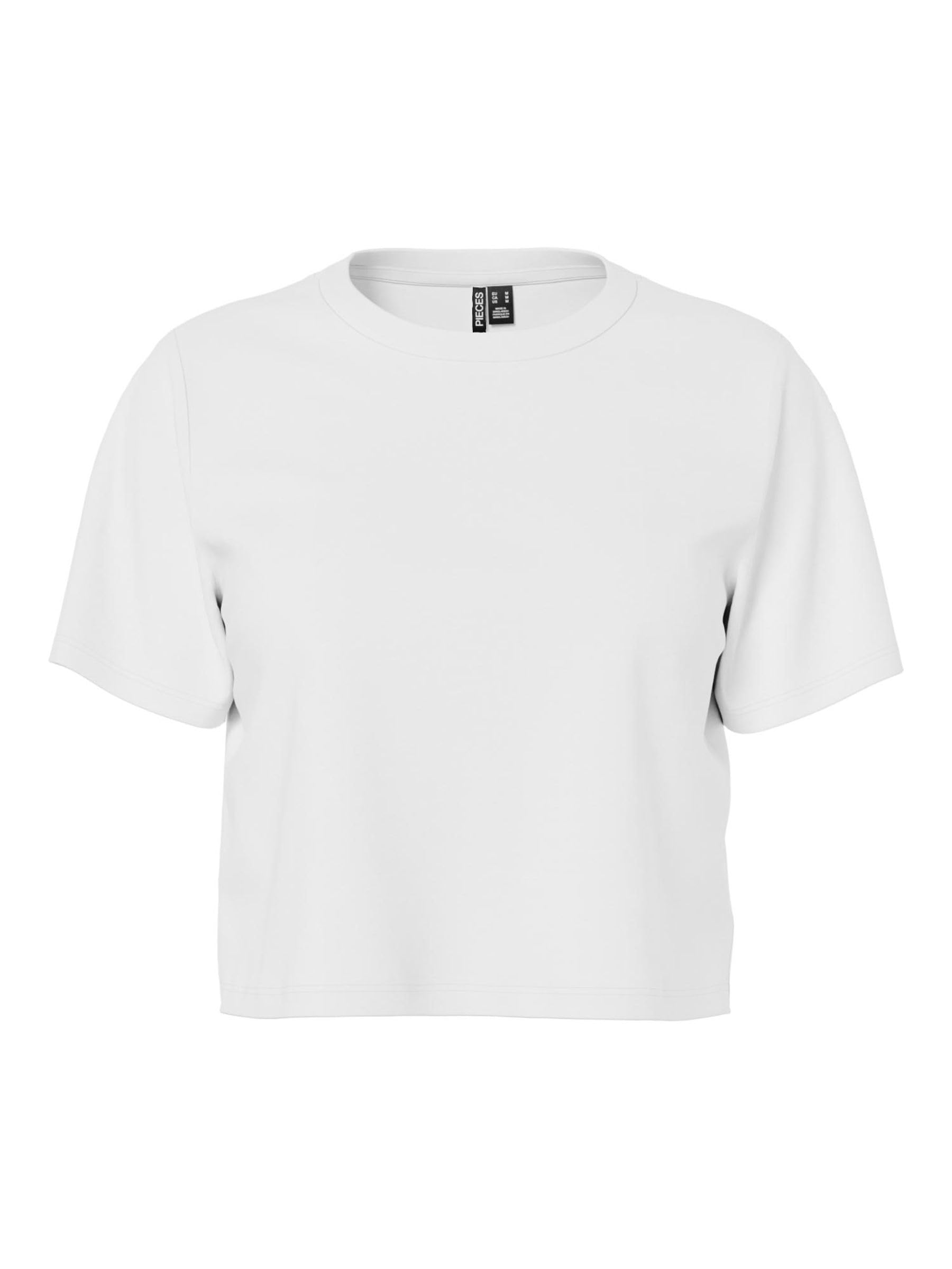 PIECES Female Crop T-Shirt PCSARA, Bright White, L