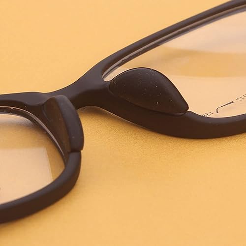 Miniatura 3 de 2 pares de almohadillas de nariz de silicona suave, color negro, 2 pares de almohadillas nasales para gafas, lentes de sol