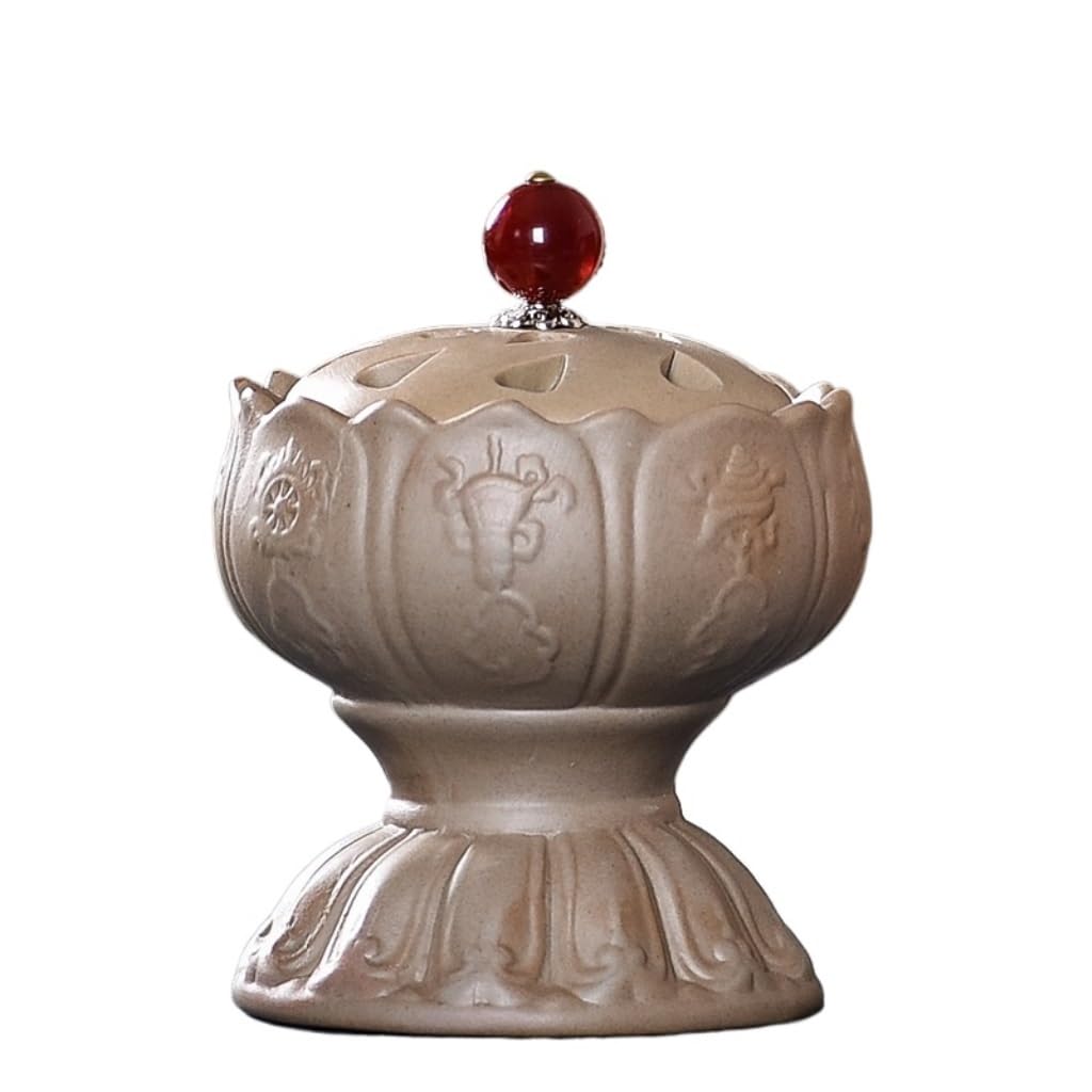 Incense Holder Base Antique Buddhist Temple Incense Burner Ceramic Disc Home Bedroom Mosquito