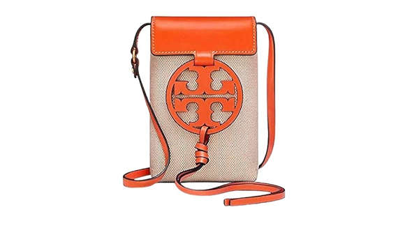 (トリーバーチ) TORYBURCH MILLER CANVAS PHONE CROSS-BODY スマホケース 斜め掛け 携帯 クロスボディ  47469 46719 47972 [並行輸入品] (Natural/Orange(47969))