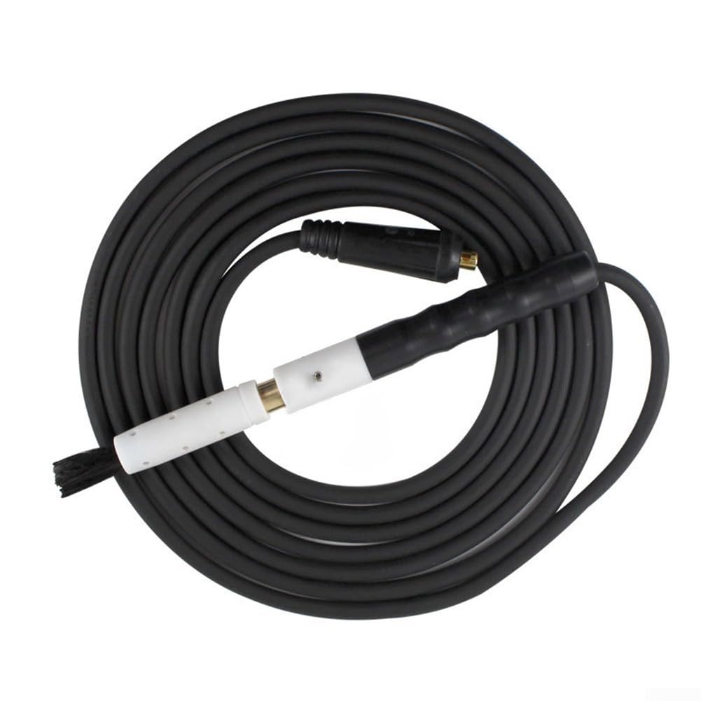Limpiador de soldadura electroquímica industrial, removedor de cuentas de soldadura de mano para decapado de acero inoxidable con cabezal de cepillo conductor de repuesto y manguera de gas de 3 metros
