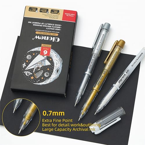 Set de 6 bolígrafos gel 3 colores 0.7mm Qionew miniatura 3