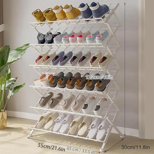 Étagère à chaussures pliable métal au design élégant et structure robuste