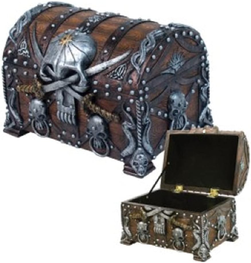 Pacific Giftware Pirate s Treasure Chest Trinket/Mini Jewelry Box
