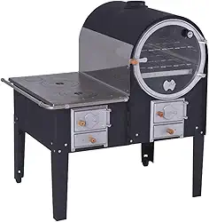 Forno a Lenha Grande 80 cm com Fogão F751 Fornellar