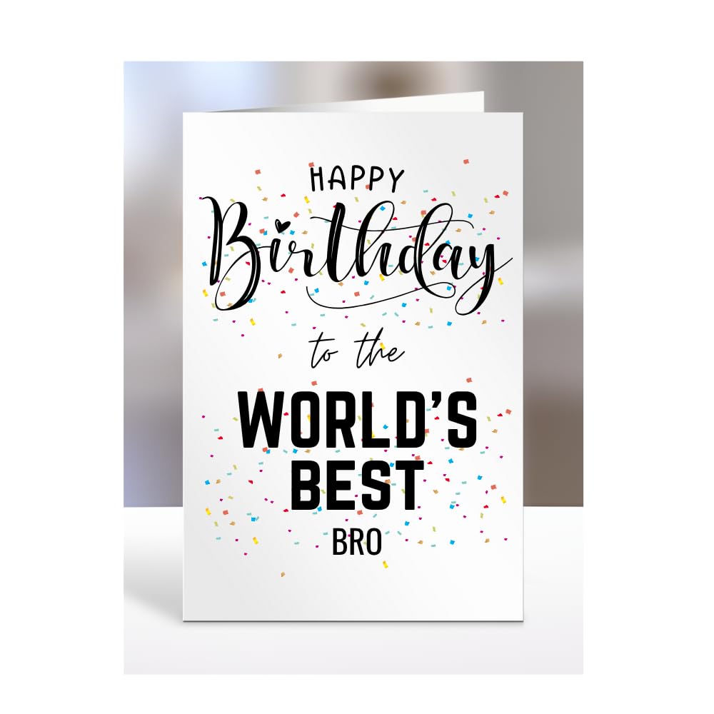 Happy Birthday To The World's Best Bro Card, Funny, Joke, Silly Gifts for Men, Women, Present For, A5-123_32