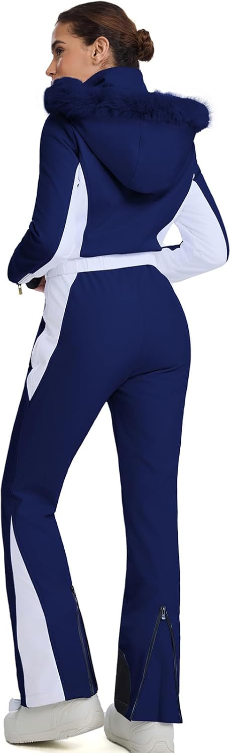 YEEFINE Womens Ski Suit One Piece Snowsuit Slim Insulated Jumpsuits Waterproof Windproof Winter Snow Snowboard - Image 6